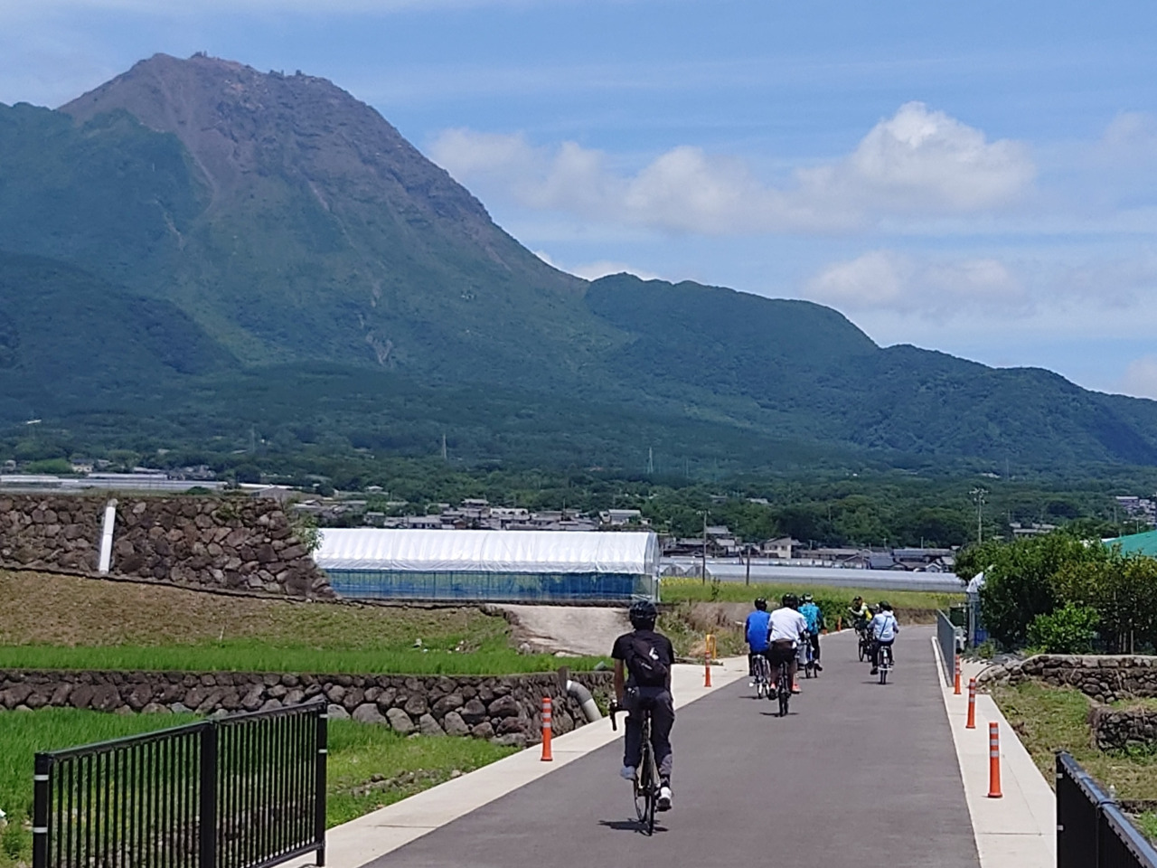 昨年の様子(布津町・自転車歩行者専用道路)